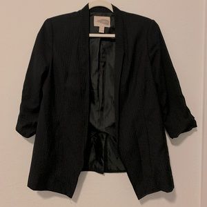 Forever21 pin-striped blazer with ruched sleeves